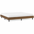 Cama doble de madera maciza marrón 200x180 cm
